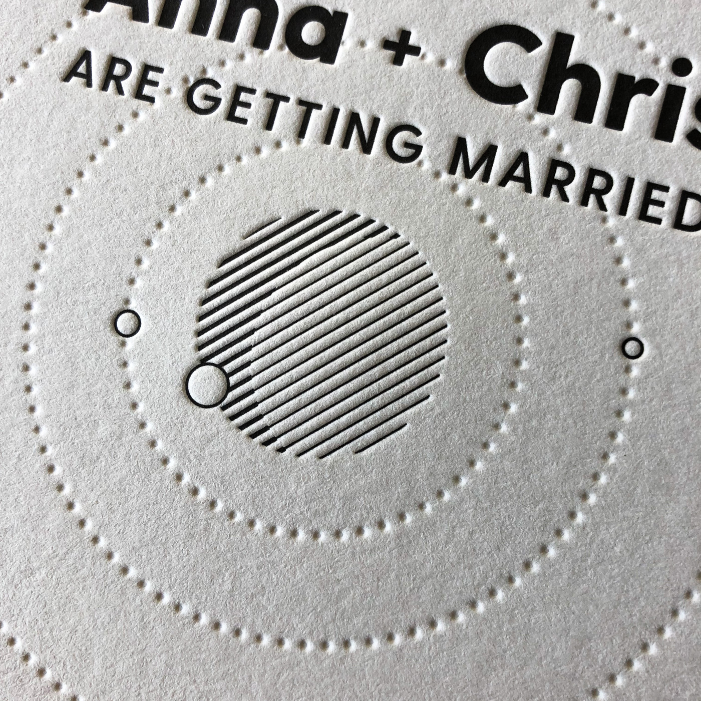 Letterpress wedding invitation for Anna and Chris on Wild