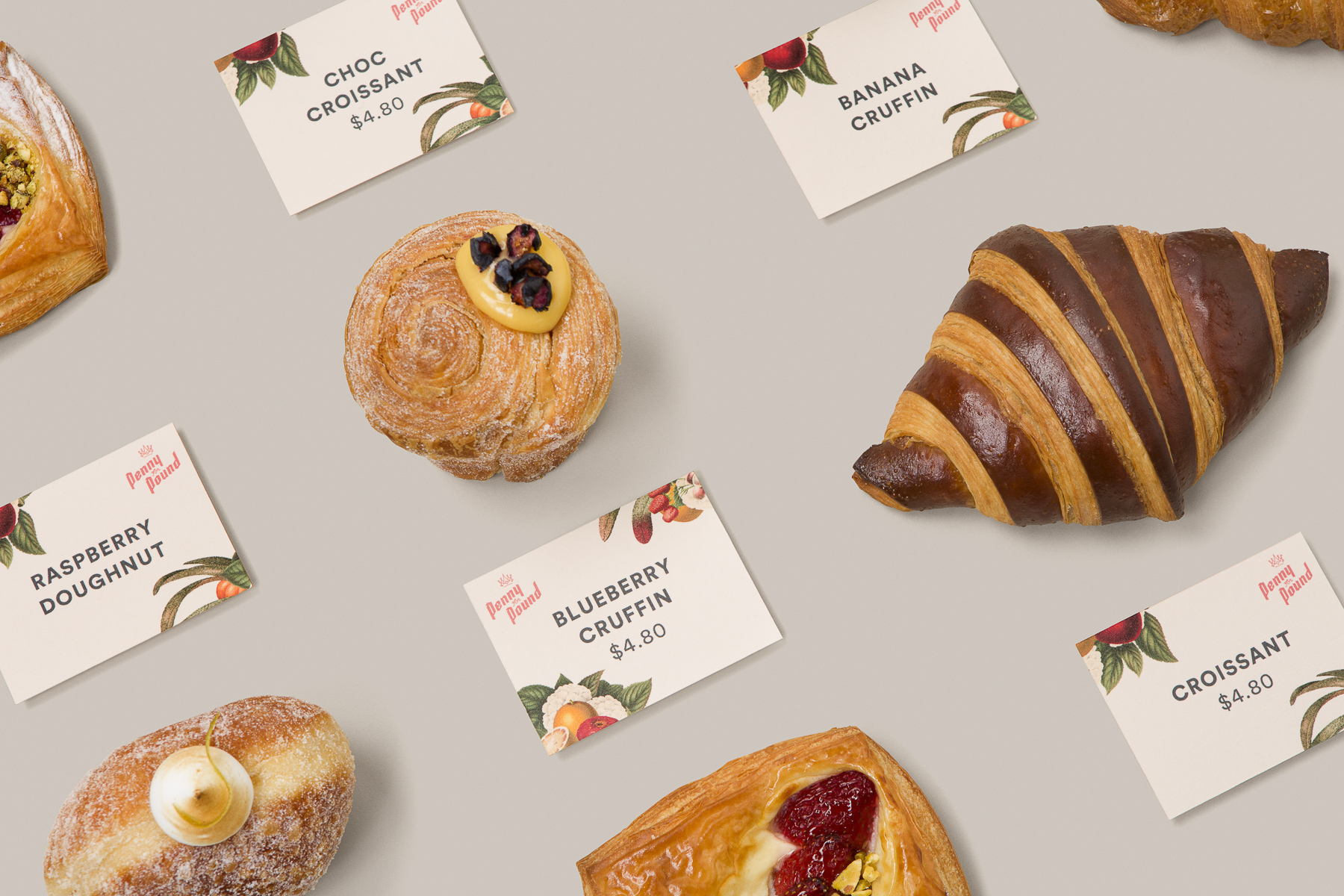 Retail tags designed for Penny for Pound on Colorplan Velllum White