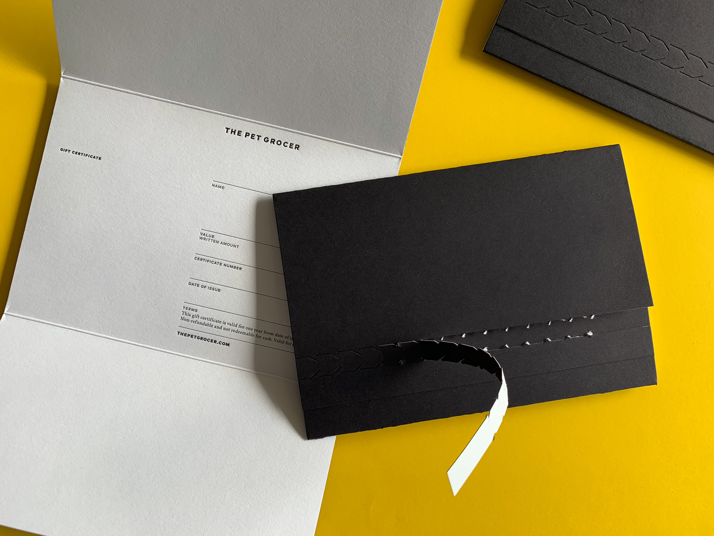 Letterpress Gift Certificate for Pet Grocer on Keaykolour and Stephen 5