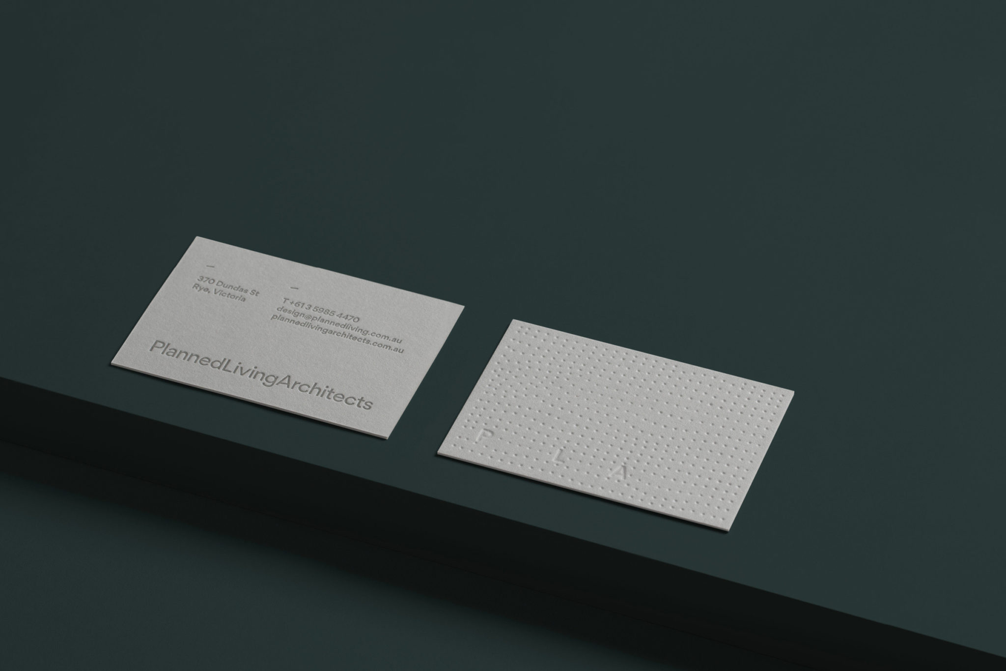 Premium Business Cards for PLA on Gmund New Grey