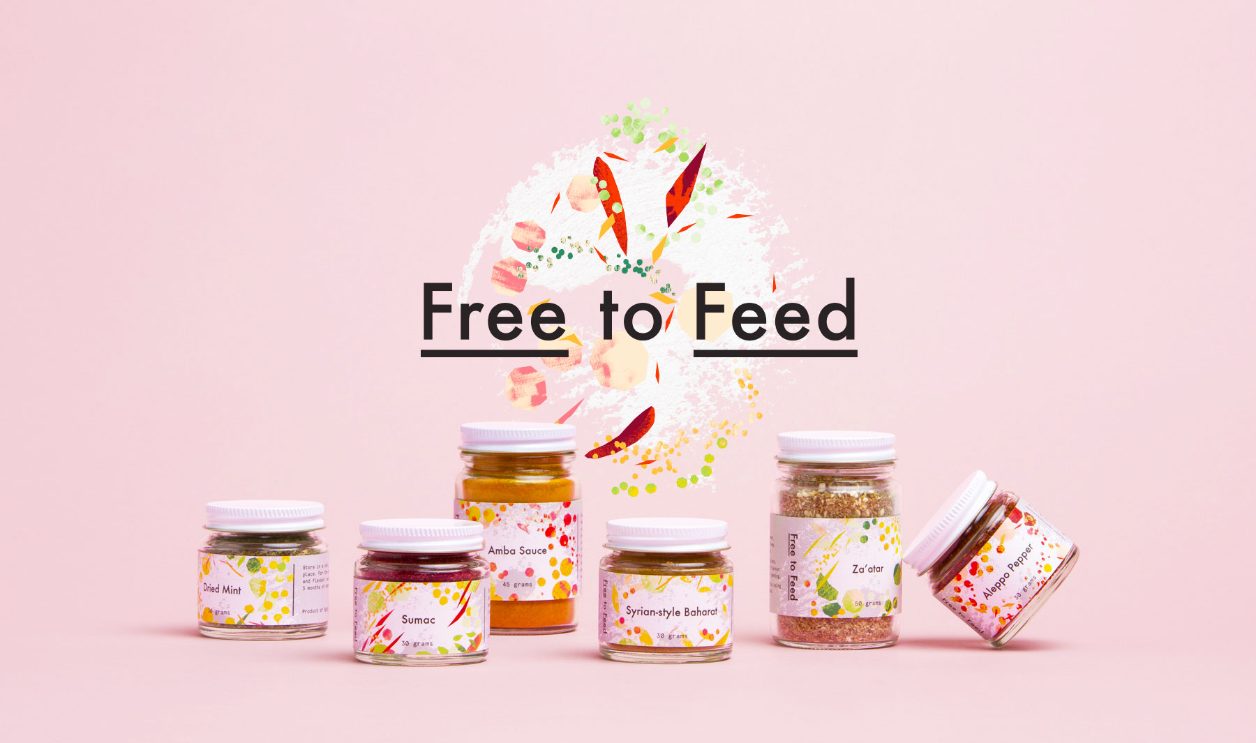 Packaging spices and logo design for Free to Feed 1