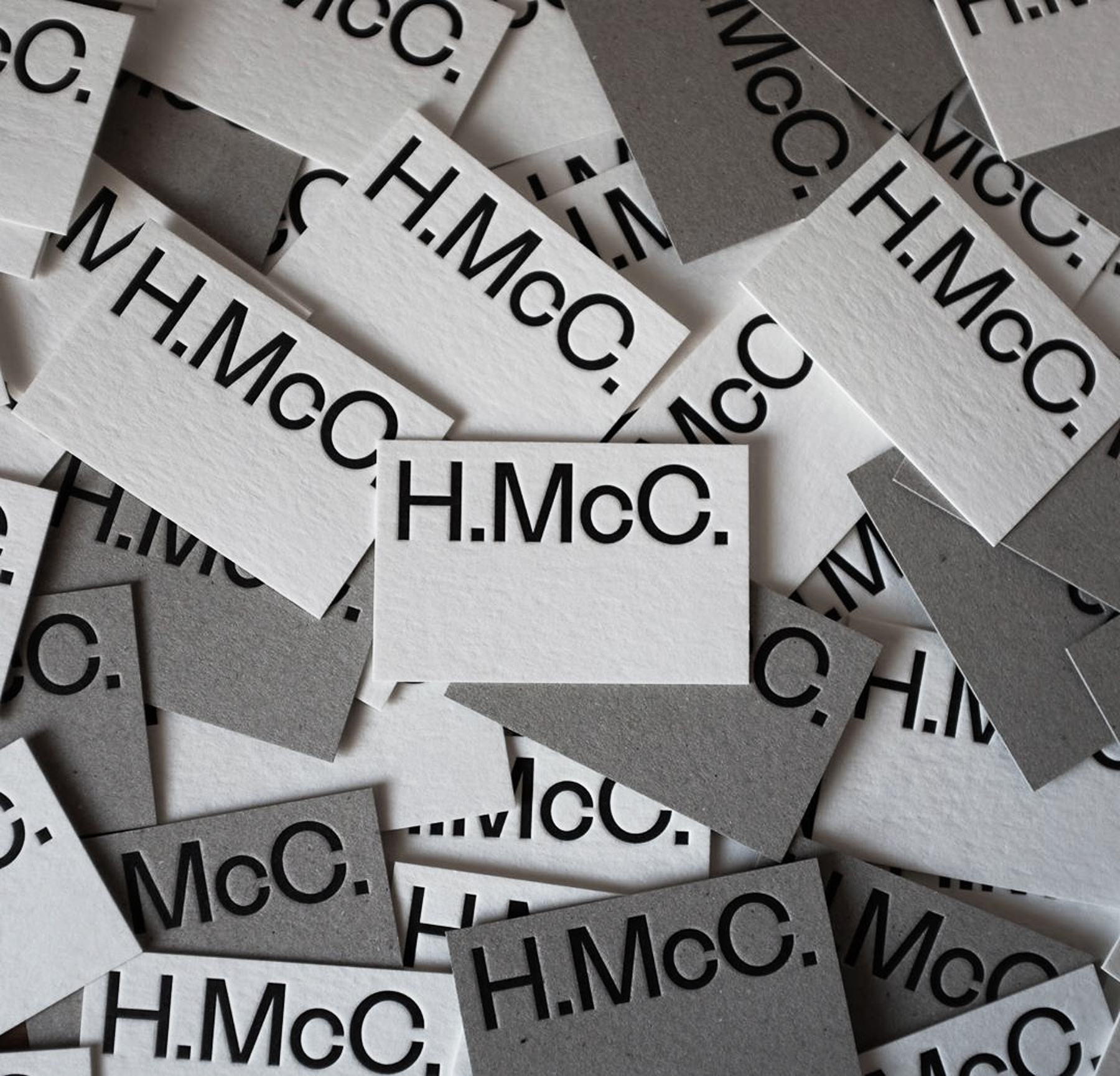 Letter pressed business cards for Hugh McCarthy on Wild 1