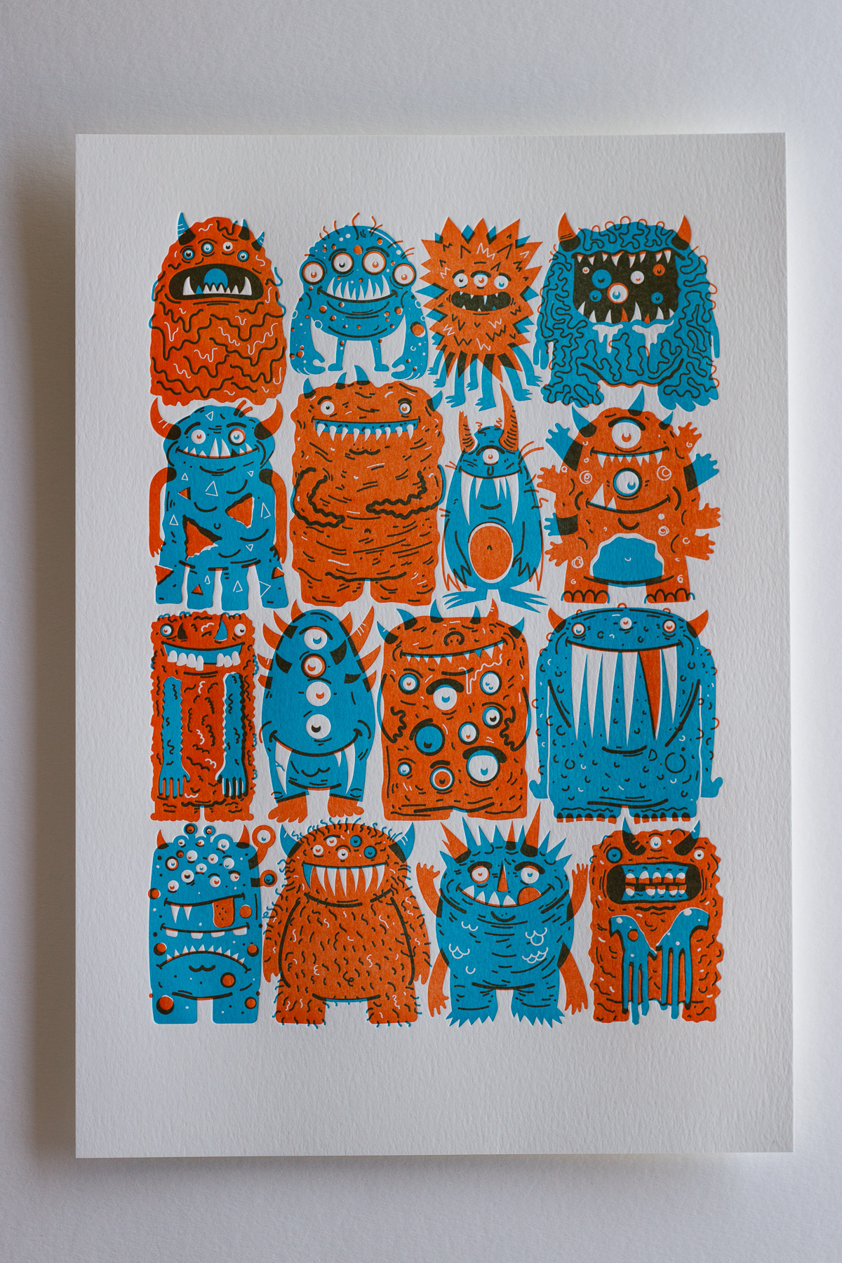 Michael Langenegger Monster Letterpress Art Print x Hungry Workshop-01