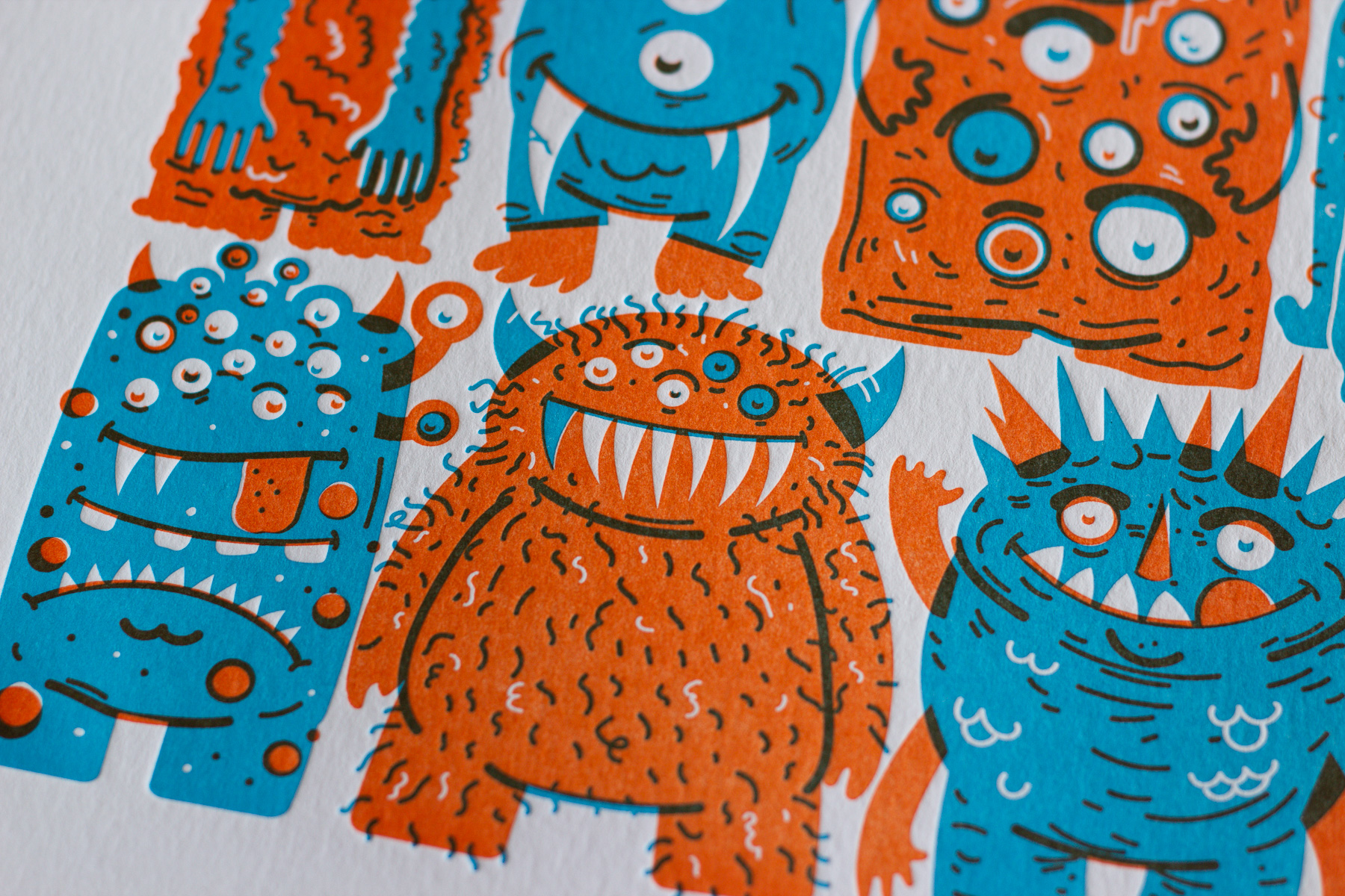 Michael Langenegger Monster Letterpress Art Print x Hungry Workshop-02