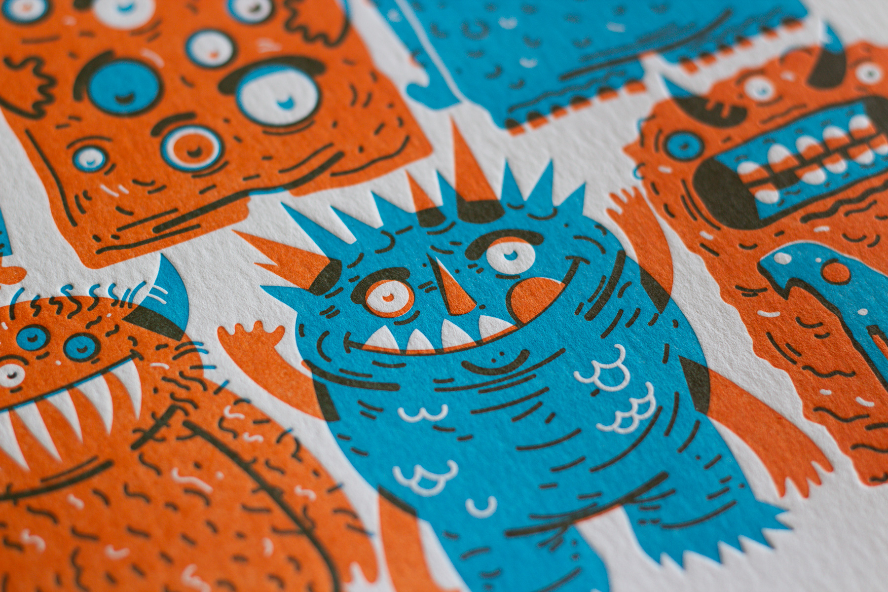 Michael Langenegger Monster Letterpress Art Print x Hungry Workshop-05